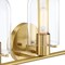 Designers Fountain Skylar 24.5 in. 3-Light Brushed Gold Vanity Light with Clear Glass Shades for Bathrooms D332M-3B-BG - alternate 6